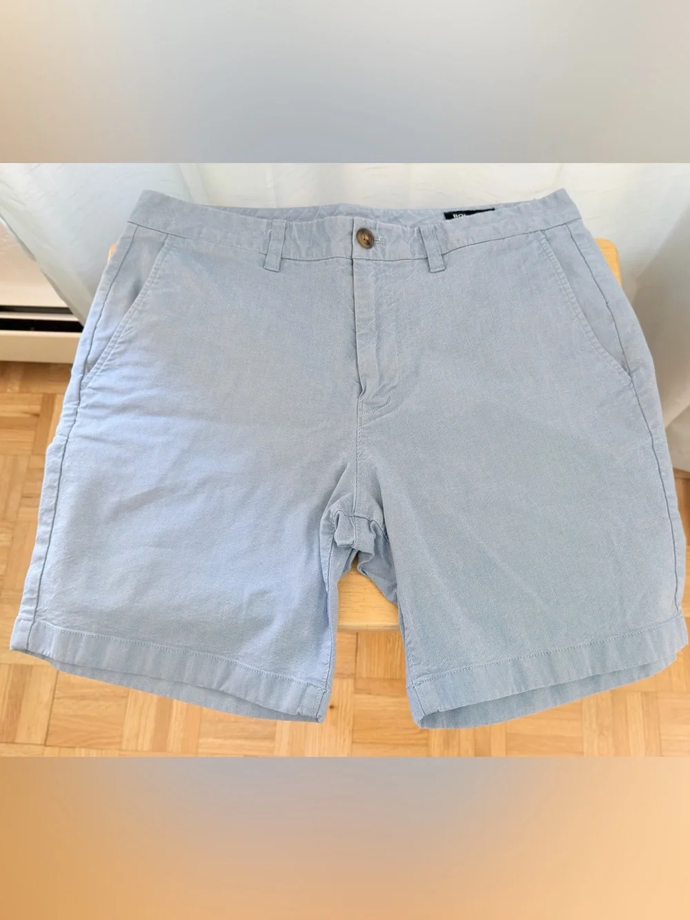 Bonobos Men’s Chino Shorts Size 33 Light Blue 7” Inseam Stretch Cotton